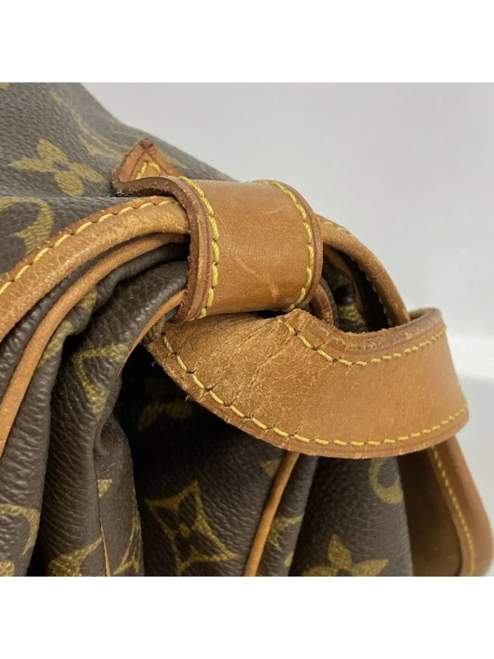 Louis Vuitton Shoulder Bag Monogram Saumur 35 Brown